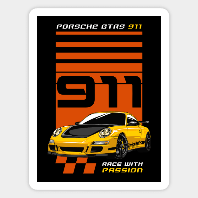 Porsche 911 GT3 RS Hypercar Magnet by milatees